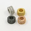 Brass Cubic Zirconia Beads ZIRC-F001-108-1