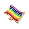 Rainbow Color Alloy Enamel Pendants ENAM-G208-16KCG-3