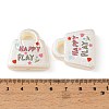 Printed Opaque Acrylic Beads OACR-B054-01I-3