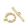 Star Brass Micro Pave Clear Cubic Zirconia Toggle Clasps KK-G548-27G-3