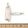 Electroplate Natural Shell Big Pendants SSHEL-N042-11-3