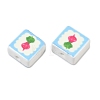 Printed Handmade Porcelain Beads PORC-G016-04P-2