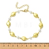 Ocean 304 Stainless Steel Geometric Link Chain Anklets for Women AJEW-AN00823-03-4