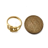 Textured 304 Stainless Steel Hollow Rectangle Finger Ring for Women RJEW-L126-12B-G-5