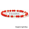 Acrylic & Brass Round Beaded Stretch Bracelets for Women QH9585-5-2