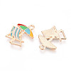 Beach Theme Alloy Enamel Pendants ENAM-T022-33M-2
