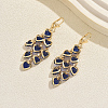 Heart Brass Tassel Hoop Earrings LC3720-4-1