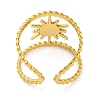 Golden 304 Stainless Steel Open Cuff Rings LS-RJEW-K261-06G-02-3