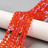 Transparent Electroplate Glass Beads Strands LS-EGLA-A039-T4mm-L14-4