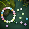 160Pcs 8 Colors Luminous Silicone Beads SIL-CA0001-16-4