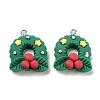 Christmas Theme Opaque Resin Pendants RESI-N039-108-2