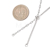 304 Stainless Steel Paperclip Chain Curb Chain Slider Necklace Making AJEW-JB01531-2