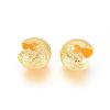 Brass Crimp Beads Covers X-KK-G016-G-NF-2