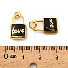 304 Stainless Steel with Crystal Rhinestone Enamel Pendants STAS-G358-09G-02-3