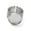 304 Stainless Steel Cuff Ring Components SA-CBA37BC-16E-P-2