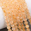 Natural Citrine Beads Strands G-E483-12-6mm-1