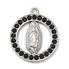 304 Stainless Steel & Rhinestone Pendants STAS-G371-09C-02P-1