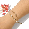 Infinity Alloy Rhinestone Link Multi-strand Bracelets PW-WG5E2F2-01-4