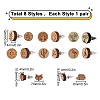 Natural Wood Stud Earrings EJEW-SC0001-21P-2