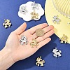 10Pcs 2 Colors Alloy Pendants ENAM-YW0008-71-4