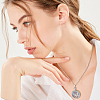 2Pcs 2 Styles Alloy Square Flat Round Locket Pendant Necklaces NJEW-FH0001-33-5