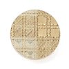 Texture Theme Roung Brass Stamp Head AJEW-M036-06N-G-2