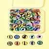 60Pcs Half Round with Eye Glass Cabochons GGLA-FS0001-16A-9