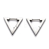 304 Stainless Steel Triangle Huggie Hoop Earrings STAS-H156-02B-P-1