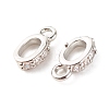 Brass Micro Pave Clear Cubic Zirconia Charms ZIRC-P094-11P-RS-2