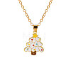 Christmas Alloy Enamel Pendant Necklaces FS-WGA5363-09-1