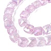 Electroplate Transparent Crackle Glass Beads Strands EGLA-Q135-02A-B04-3