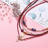 4Pcs 4 Style Cross and Virgin Mary Brass & Alloy Charms Necklaces Set NJEW-JN04018-2