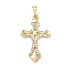 Easter Religion Brass Micro Pave Clear Cubic Zirconia Pendants KK-T085-18D-G-1
