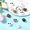 15Pcs 3 Colors Opaque Acrylic with Resin Beads OACR-YW0001-99-5