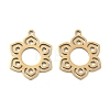 Hollow 201 Stainless Steel Pendants STAS-F337-10B-G-1