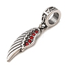 316 Surgical Stainless Steel & Rhinestone European Dangle Charms SA-CBA7555-16AS-03-2