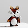 Handmade Lampwork 3D Fox Figurines PW-WG59182-02-1