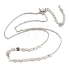 Brass Cable & Flat Sequin Chains Necklaces for Women NJEW-D302-44P-5