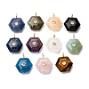 Natural Mixed Stone Pendants G-P588-02G-1