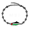 Palestine Map 304 Stainless Steel Enamel Link Bracelets FS-WGEA228-10-1