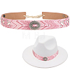 1Pc PU Leather with Alloy Oval Tie Knot Belts for Women AJEW-CL0005-37-1