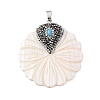 Natural White Shell Pendants BSHE-C004-05-2