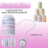 6Rolls 6 Colors 35M Segment Dyed Macrame Cotton Cord OCOR-YW0001-28-2