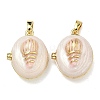 Brass Locket Pendants KK-A294-12G-02-1