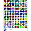 Printed Transparent Glass Cabochons GL-CBAA22A-13-2