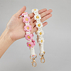 HOBBIESAY 2Pcs 2 Colors Cotton Handmade Braided Wrist Lanyard Pendant Decorations KEYC-HY0001-20-4