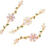 3Pcs 3 Colors Brass Pave Cubic Zirconia Connector Charms KK-TA0008-71G-2