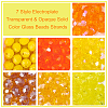 7 Strands 7 Style Electroplate Transparent & Opaque Solid Color Glass Beads Strands EGLA-HY0001-03A-5