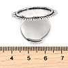Vintage Adjustable Iron Finger Ring Components Alloy Cabochon Bezel Settings X-PALLOY-Q300-14AS-NR-4