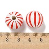 Printed Wood European Beads WOOD-G022-14C-3